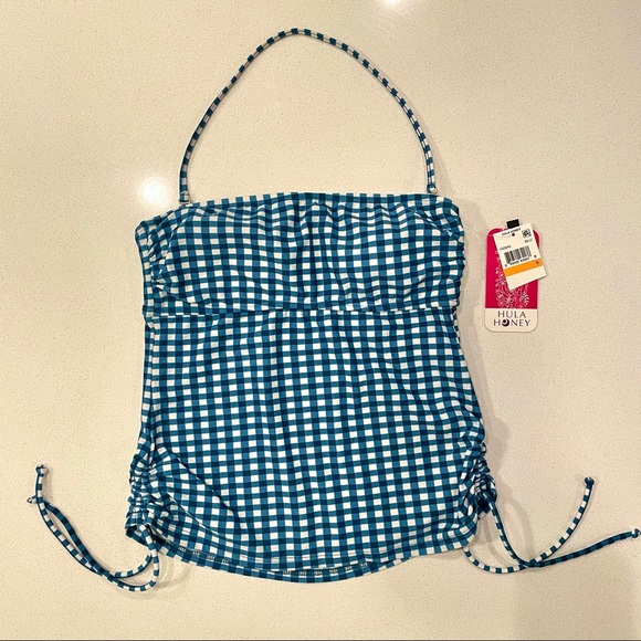 Hula Honey Bikini 3 Piece Set Checkered Push Up - Picture 8 of 10